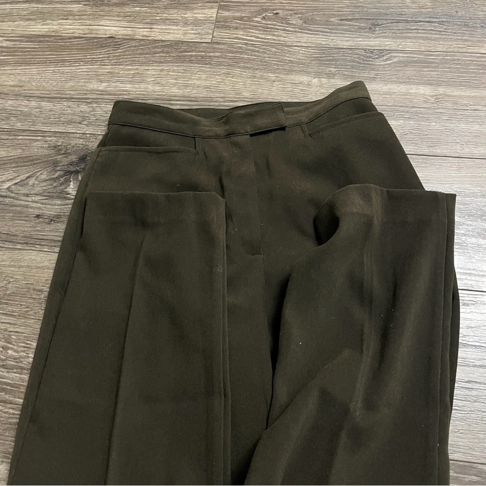 80s/90s Vintage Norton Studio Vintage High Waist Trousers Pants (Olive Green) 4P - Picture 5 of 8